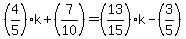 (4/5)k+(7/10)=(13/15)k-(3/5)