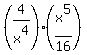 %284%2Fx%5E4%29%2A%28x%5E5%2F16%29