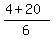 %284+%2B+20%29%2F6+