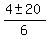 %284+%2B-+20%29%2F6+