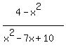 %284+-x%5E2%29+%2F+%28x%5E2+-+7x+%2B+10%29