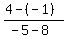 %284-%28-1%29%29%2F%28-5-8%29
