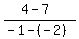%284-7%29%2F%28-1-%28-2%29%29