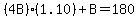 %284B%29%281.10%29%2BB=180