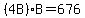 %284B%29B=676