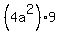 %284a%5E2%29%2A9