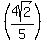 %284sqrt%282%29%2F5%29