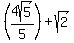 %284sqrt%285%29%2F5%29%2Bsqrt%282%29