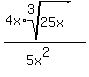 %284x%2Aroot%283%2C25x%29%29%2F%285x%5E2%29