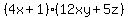 (4x+1)(12xy+5z)