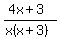%284x%2B3%29%2F%28x%28x%2B3%29%29+