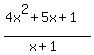 %284x%5E2+%2B+5x+%2B+1%29%2F%28x%2B1%29