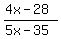 %284x-28%29%2F%285x-35%29+