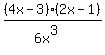 %284x-3%29%282x-1%29%2F%286x%5E3%29