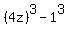 (4z)^3-1^3