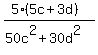 %285%285c%2B3d%29%29%2F%2850c%5E2%2B30d%5E2%29