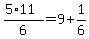 %285%2A11%29%2F6=9%2B1%2F6