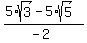 %285%2Asqrt%283%29-5%2Asqrt%285%29%29%2F%28-2%29