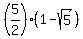 %285%2F2%29%281-sqrt%285%29%29