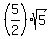 %285%2F2%29sqrt%285%29