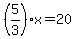 %285%2F3%29x+=+20