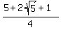 %285+%2B+2%2Asqrt%285%29+%2B+1%29+%2F+4