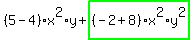 %285-4%29%2Ax%5E2%2Ay%2Bhighlight_green%28+%28-2%2B8%29%2Ax%5E2%2Ay%5E2+%29
