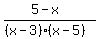 %285-x%29%2F%28%28x-3%29%28x-5%29%29