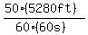 %2850%285280ft%29%29%2F%2860%2860s%29%29