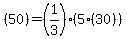 %2850%29=%281%2F3%29%285%2830%29%29