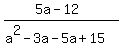 %285a+-+12%29%2F%28a%5E2+-+3a+-5a+%2B+15%29