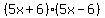 %285x%2B6%29%285x-6%29