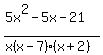 %285x%5E2+-+5x+-+21%29%2F%28x%28x+-+7%29%28x+%2B+2%29%29