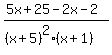%285x+%2B+25++-+++2x+-+2%29++%2F%28%28x+%2B+5%29%5E2%28x%2B1%29%29