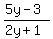 %285y-3%29%2F%282y%2B1%29