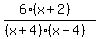 %286%28x%2B2%29%29%2F%28%28x%2B4%29%28x-4%29%29