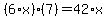 %286%2Ax%29%2A%287%29=42%2Ax