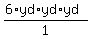 (6*yd*yd*yd)/1