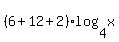 %286%2B12%2B2%29log%284%2Cx%29