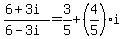 %286%2B3i%29%2F%286-3i%29=3%2F5%2B%284%2F5%29i