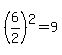 %286%2F2%29%5E2+=+9