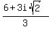 %286+%2B+3i%2Asqrt%282%29%29%2F3