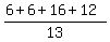 %286+%2B+6+%2B+16+%2B+12%29%2F13
