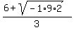 %286+%2B+sqrt%28-1%2A9%2A2%29%29%2F3