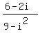 %286-2i%29%2F%289-i%5E2%29