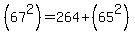(67^2)=264+(65^2)