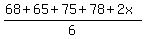 %2868%2B65%2B75%2B78%2B2x%29%2F6