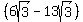 %286sqrt%283%29-13sqrt%283%29%29