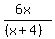 %286x%29%2F%28%28x%2B4%29%29