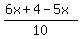 %286x%2B4-5x%29%2F10